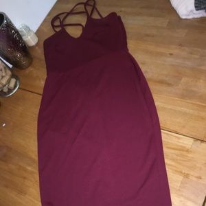 Burgundy dress